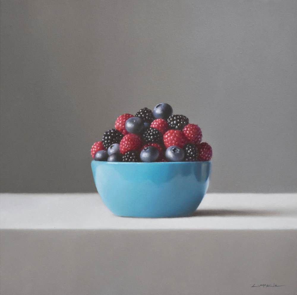 Blue Bowl with Berries